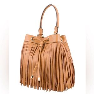 Milly leather bucket bag